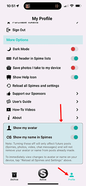 Hide your identity while using Spime