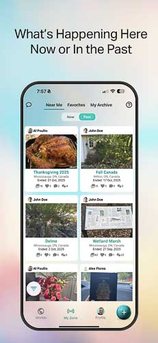 What's happening here now or in the past