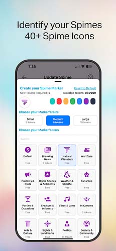 Choose a marker for your Spime