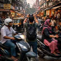 Capturing the vibrant Indian street life